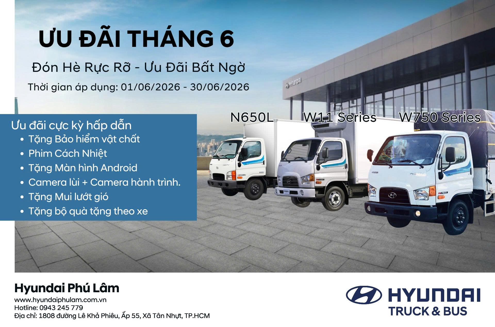 CHƯƠNG TRÌNH KHUYẾN MÃI THÁNG 06 ĐÓN HÈ RỰC RỠ – ƯU ĐÃI BẤT NGỜ TẠI HYUNDAI PHÚ LÂM